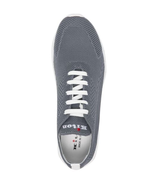 Kiton Sneakers Met Geborduurd Logo in het Gray voor heren