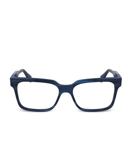 Karl Lagerfeld Blue Rectangle-Frame Glasses for men