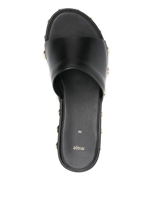 Maje Black Mules Mit Nietendetail 65Mm