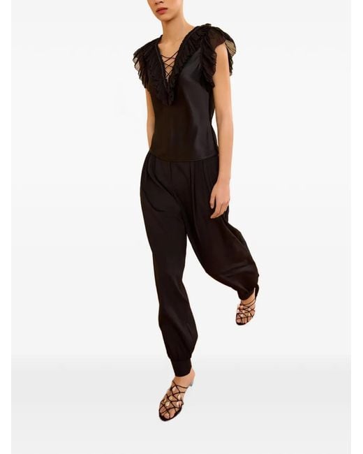 Ulla Johnson Black Ilyana Ruffled Top