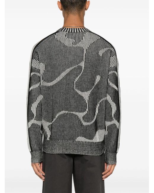 Emporio Armani Pullover mit abstraktem Muster in Gray für Herren