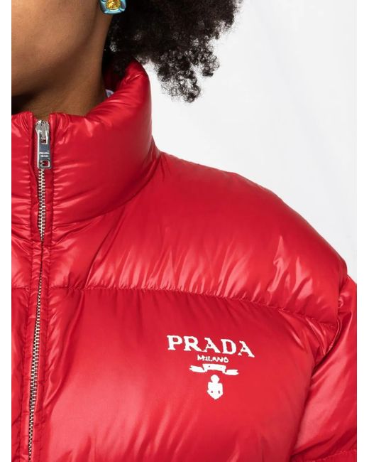 Prada Red Re-Nylon Puffer Jacket
