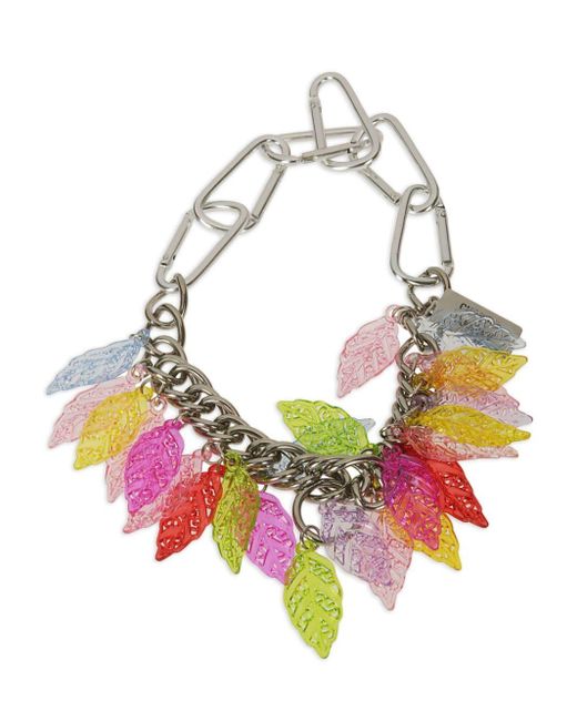 Collar de cadena con cuentas de hojas Chopova Lowena de color Metallic