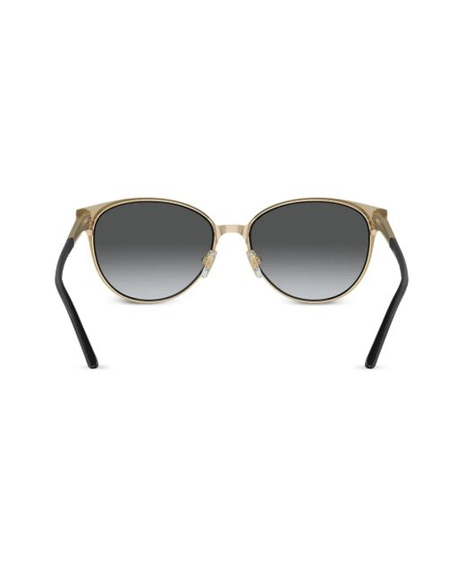 Gafas de sol redondas con logo Medusa Versace de color Black