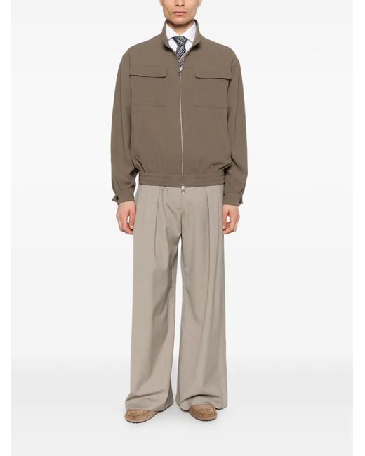 Montecore Brown Zip Patch Pocket Jacket for men