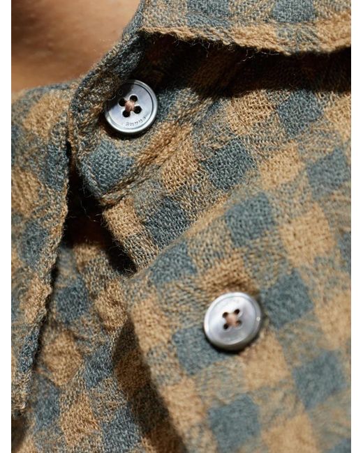 FRAME Gray Checked Buttoned-Up Shirt for men