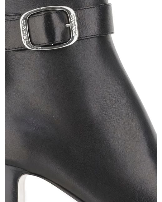 CAREL PARIS Thelma 60mm レザーアンクルブーツ Black