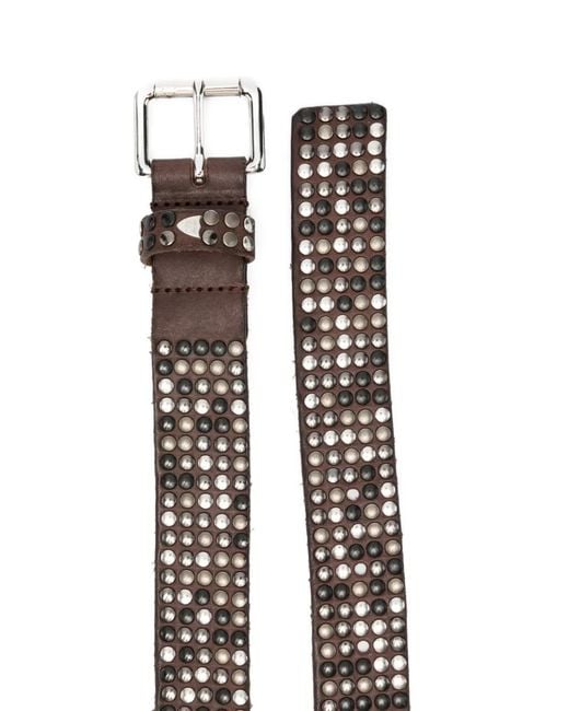 HTC White Studded Belt for men