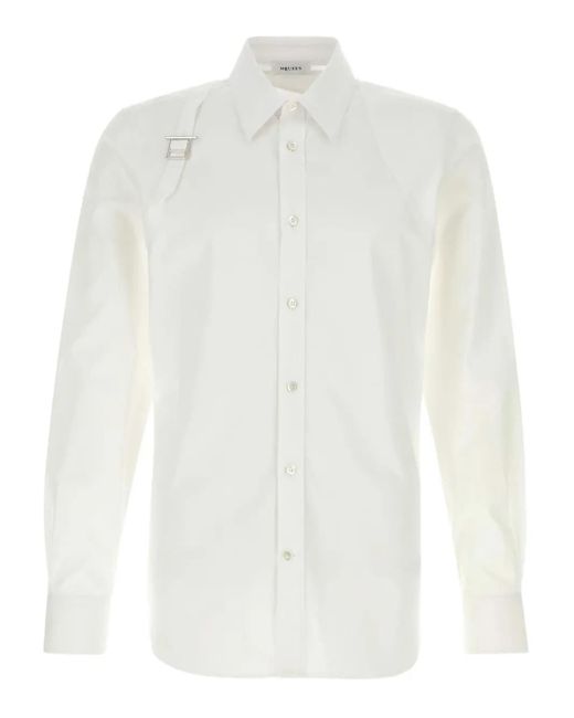 McQueen White Cotton Shirt for men