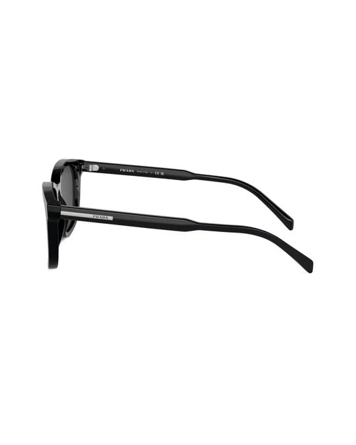 Prada Black Logo-Engraved Square-Frame Sunglasses for men