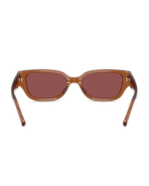 COACH Brown Logo-Plaque Square Sunglasses