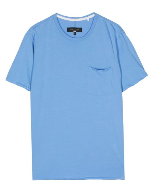 Rag & Bone Blue Miles Cotton T-shirt for men