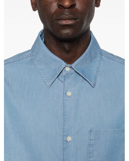 Sandro Blue Short-Sleeve Shirt for men