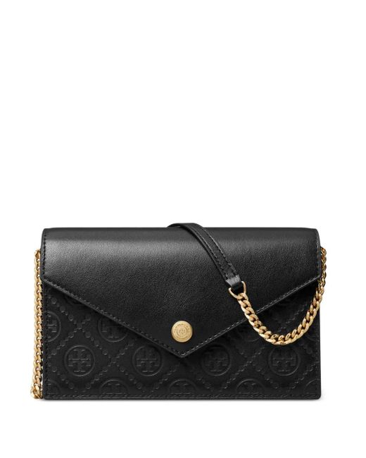 Borsa Mini Con Monogramma T di Tory Burch in Black