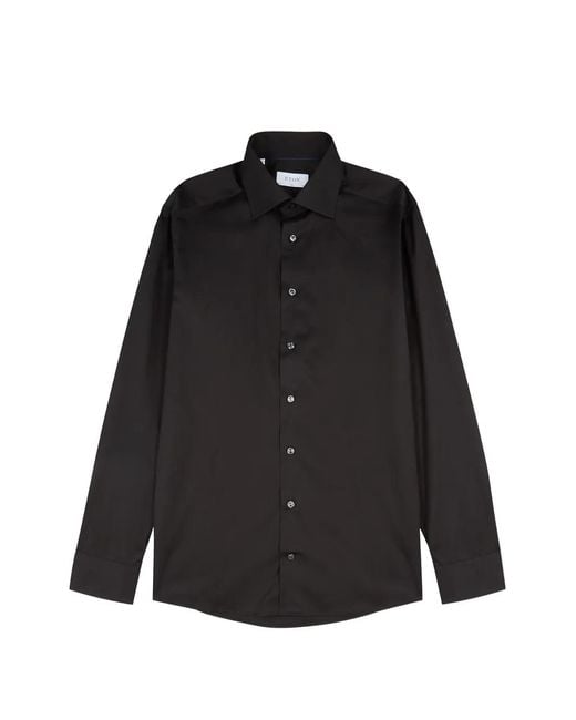 Eton of Sweden Black Buttoned Long-Sleeve Shirt for men