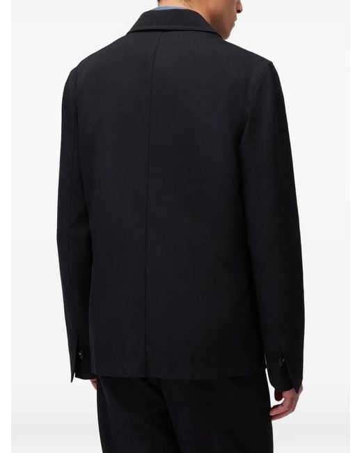 RETORI Blue Denim-Effect Single-Breasted Wool Blazer for men