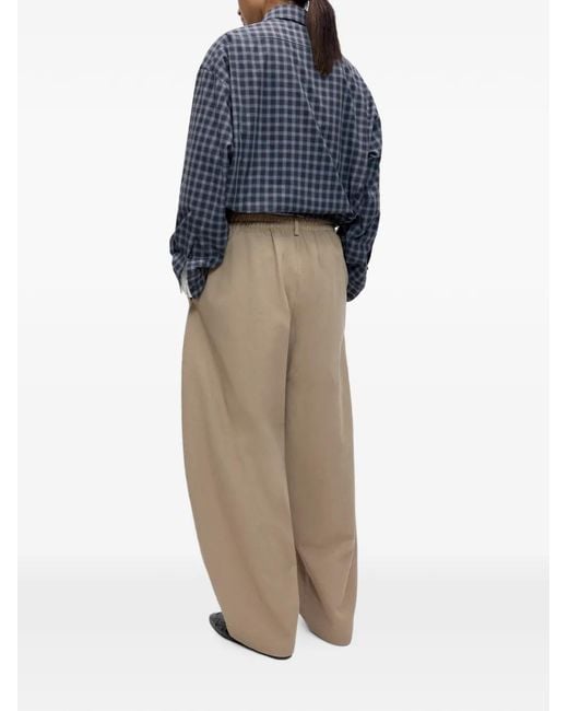Cordera Natural Curved-Leg Cotton Trousers