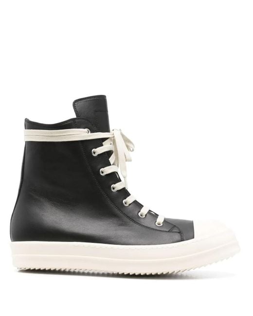 Zapatillas altas Rick Owens de hombre de color Black