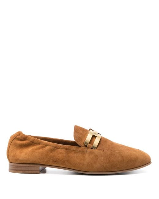 Aquazzura Brown Brandi Loafers