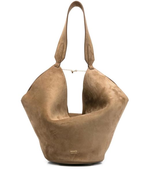 Khaite レザーショルダーバッグ Brown