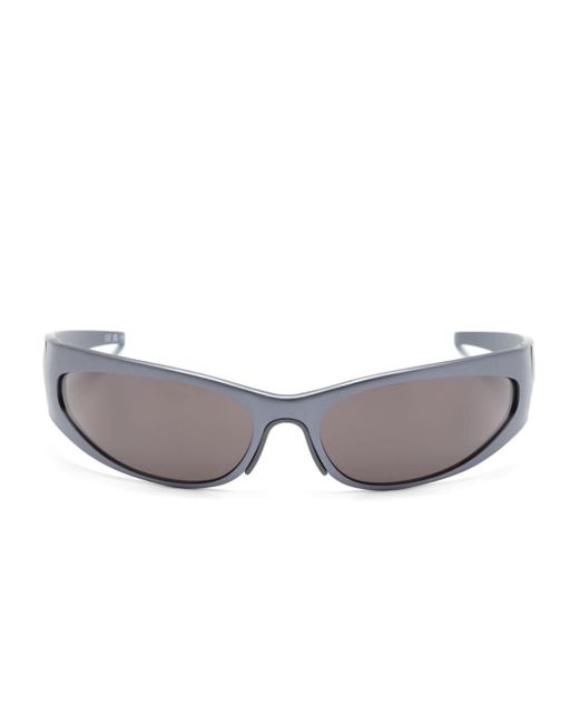 Balenciaga Gray Verspiegelte REVERSE XPANDER 2.0 Sonnenbrille im Biker-Look