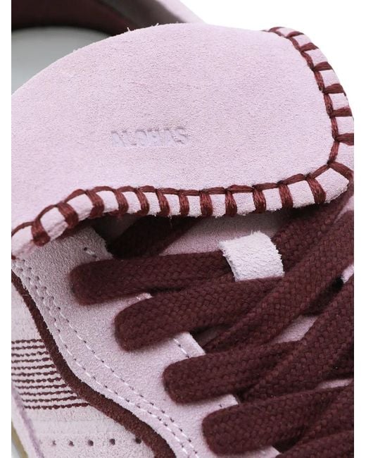 Alohas Pink Lace-Up Panelled Sneakers