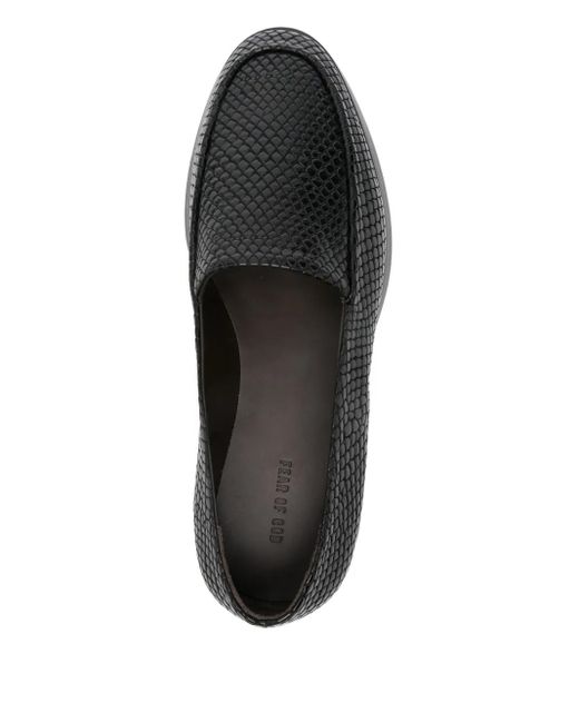 Fear Of God Black Embossed Loafers for men