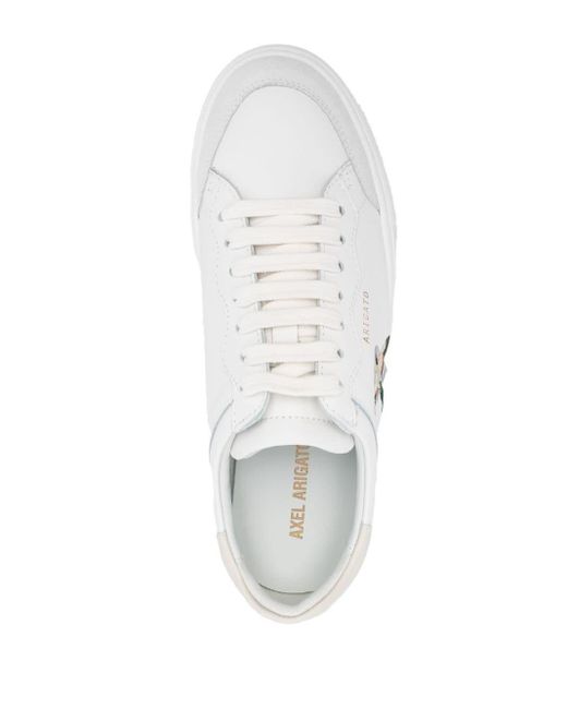 Axel Arigato White Clean 90 Embroidered Leather Sneakers