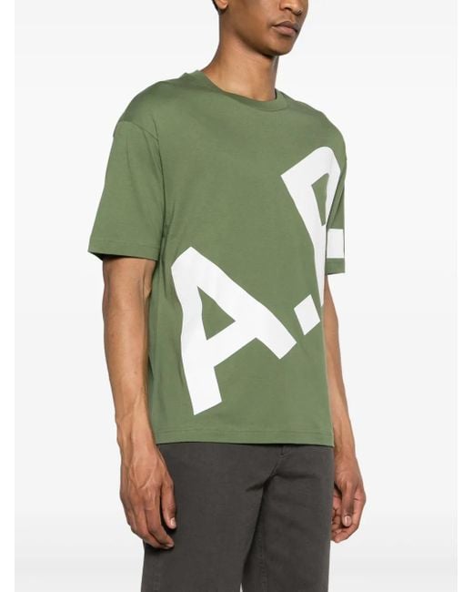 A.P.C. Green Lisandre Cotton T-Shirt
