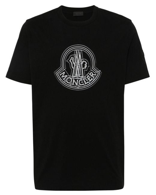 Moncler T-shirt Met Logoprint in het Black voor heren