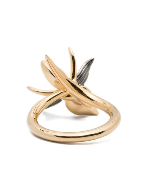 Shaun Leane Metallic Interlocking Flower Diamond Ring