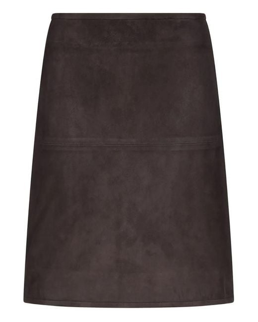 Loulou de Saison Brown Engel Suede Oencil Mini Skirt