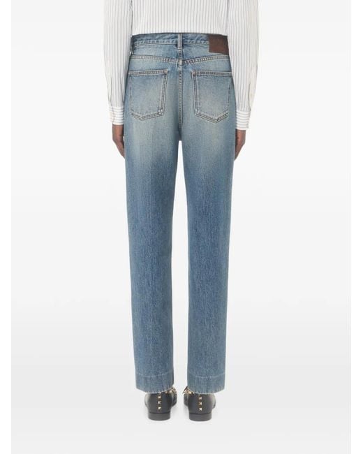 Valentino Garavani Blue Five-Pocket Denim Pants for men