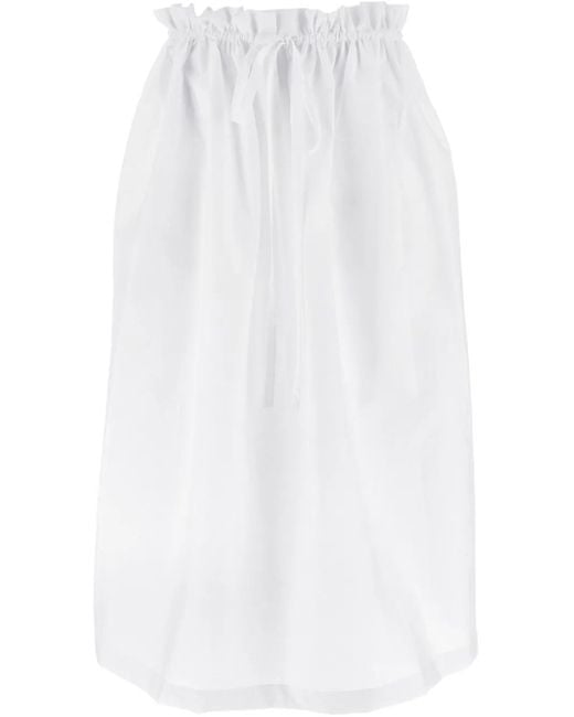 Fabiana Filippi White Cotton-Blend Skirt