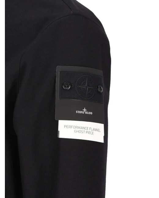 Stone Island Black Performance Flannel Patch Jacket for men