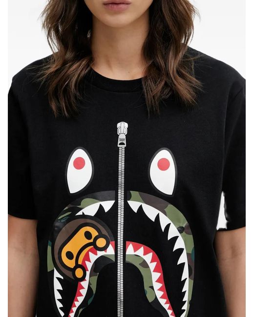 A Bathing Ape レディース ブラック グラフィック Tシャツ 【公式通販】