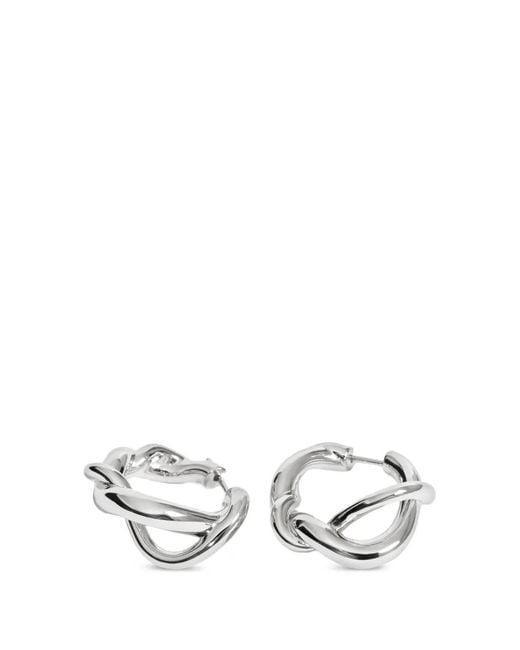 Monica Vinader White Ochre Twisted Hoop Earrings