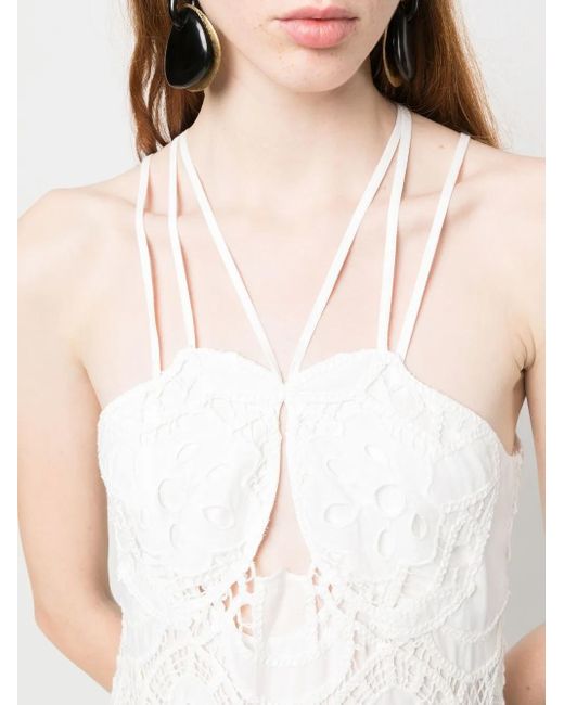 Cult Gaia White Everly Lace Dress