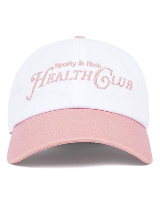 Cappello da baseball Rizzoli con ricamo di Sporty & Rich in Pink