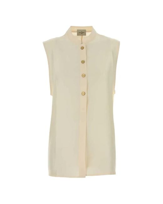 LeKasha White Sleeveless Blouse