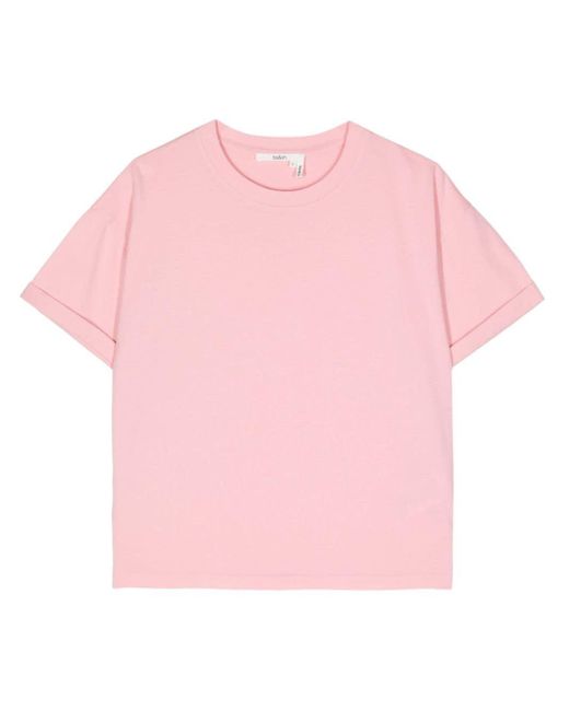 Ba&sh Pink Rosie Rolled-up Sleeves T-shirt