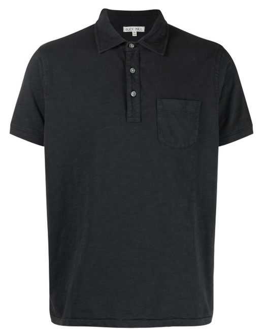 Alex Mill Short-sleeve Cotton Polo Shirt in Black for Men | Lyst UK