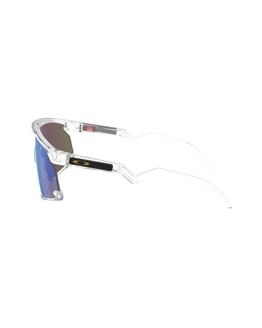 Oakley Blue Transparent Mask-Frame Sunglasses