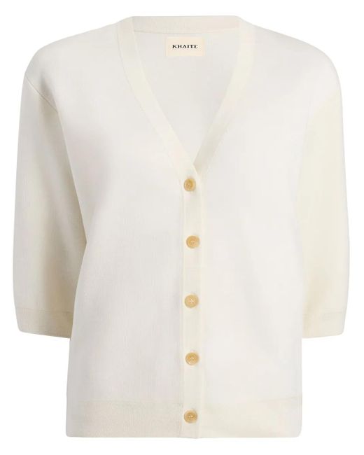 Khaite White The Tedi Cardigan