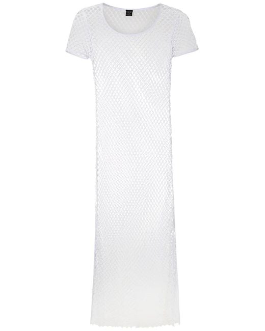 Amir Slama White Slits Midi Beach Dress