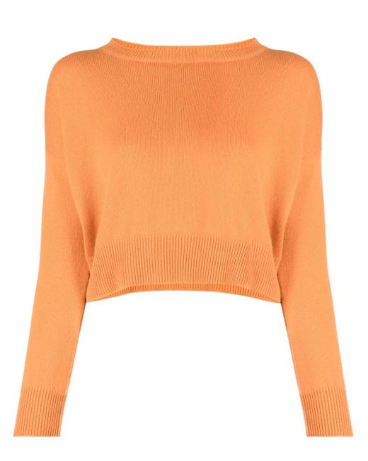 Teddy Cashmere Orange Genova Cropped Cashmere Jumper