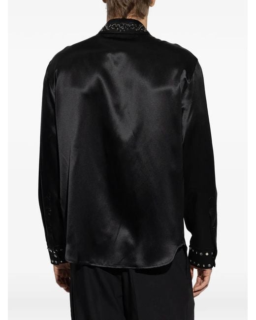 Versace Black Embellished Shirt for men