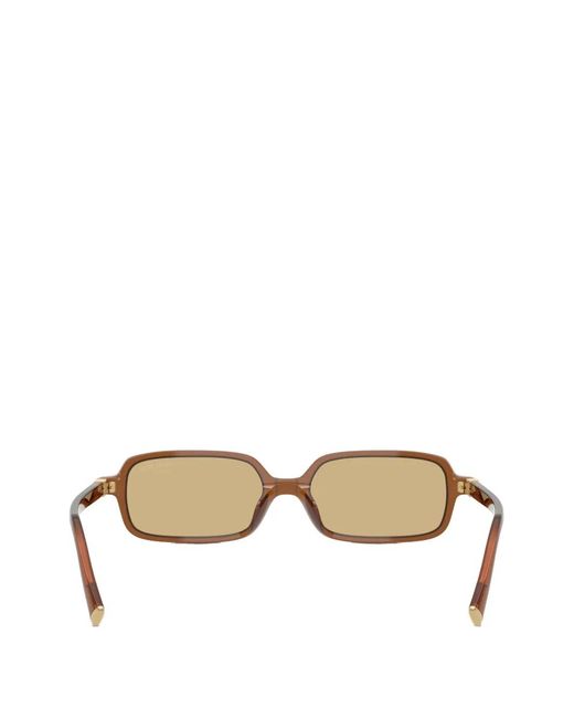 Miu Miu Natural Rectangle-Frame Sunglasses