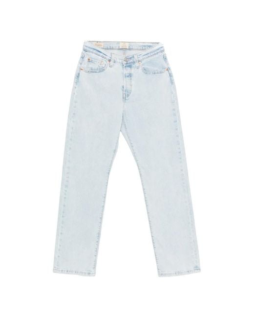 Levi's White Button Fly Jeans