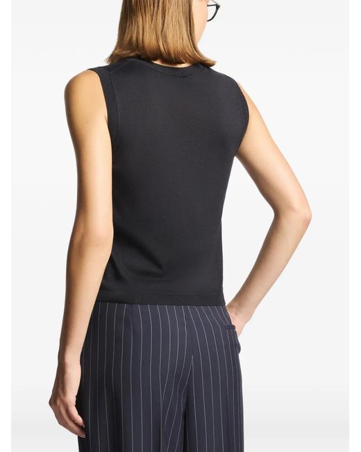 Fay Ribgebreide Top in het Black